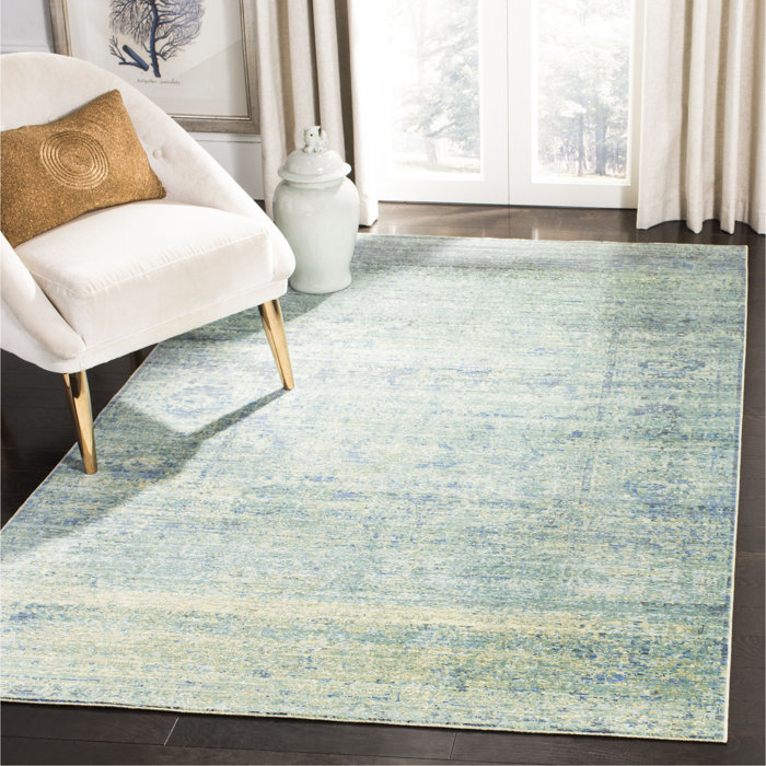 17 Stories Mailelani Abstract Green Area Rug & Reviews Wayfair
